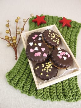 Stuffed chocolate cookies