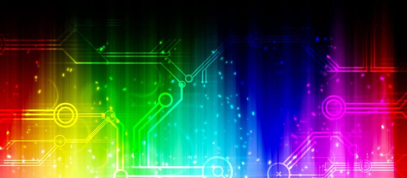 Modern rainbow colored background with glittering effects