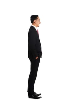 Asian business man isolated over white background