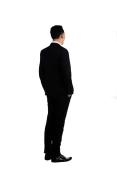 Asian business man isolated over white background