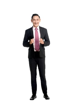 Asian business man isolated over white background