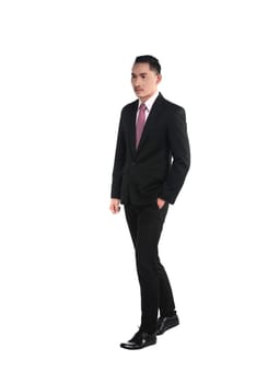 Asian business man isolated over white background