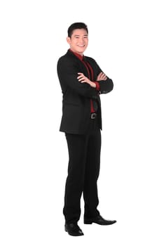 Asian business man isolated over white background