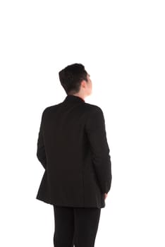 Asian business man isolated over white background