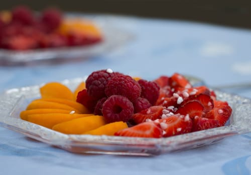 A plate of delicious fruits is available for breakfast.