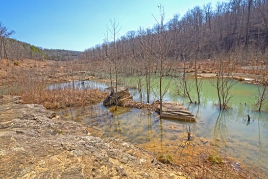 River Valley After a Flood in Johnsons Shut-ins State Park in Missouri