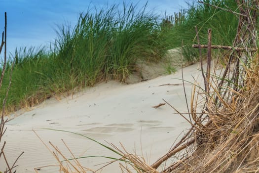 Beach impressions interplay of beach,sea and sky..