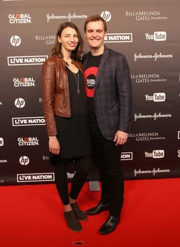 Hugh Evans und Tanyella Evans,  beim  Global Citizen Festival in der Barclaycard Arena, Hamburg, 06.07.2017.