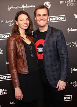 Hugh Evans und Tanyella Evans,  beim  Global Citizen Festival in der Barclaycard Arena, Hamburg, 06.07.2017.