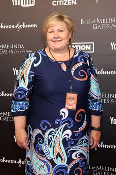 Erna Solberg (Norwegische Premierministerin)  beim  Global Citizen Festival in der Barclaycard Arena, Hamburg, 06.07.2017.