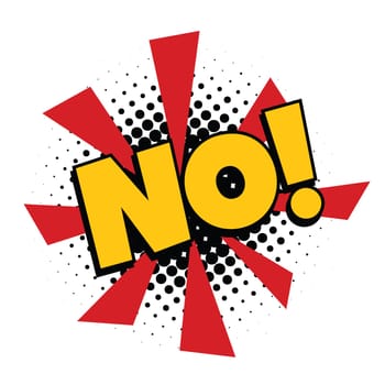 No comic word. Pop art retro vector illustration