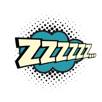 zzz comic word. Pop art retro vector illustration