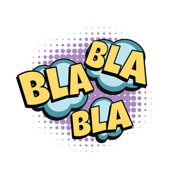 bla comic word. Pop art retro vector illustration