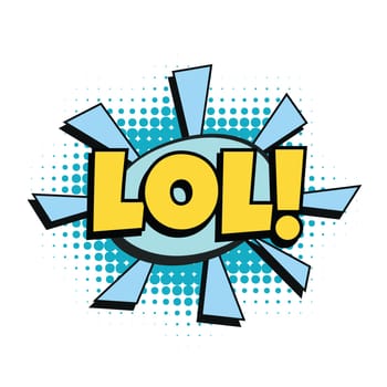 lol comic word. Pop art retro vector illustration