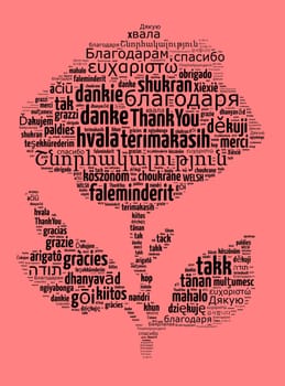 Thank you in different languages word cloud concept
