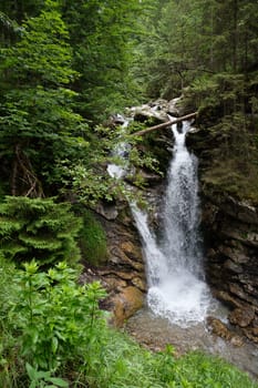 Waterfall in the Faltenbachtobel near Oberstdorf in the Allgäu
