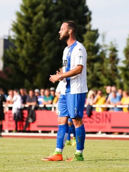 Christopher Handke ( 1.FC Magdeburg) at the test match Eintracht Braunschweig against 1. FC Magdeburg on 05.07.2017 in Schöningen