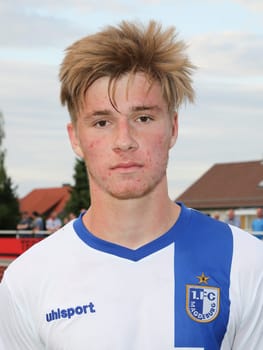 Phillipp Harrant ( 1.FC Magdeburg) at the friendly match Eintracht Braunschweig against 1. FC Magdeburg on 05.07.2017 in Schöningen