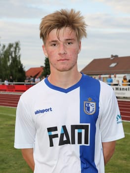 Phillipp Harrant ( 1.FC Magdeburg) at the friendly match Eintracht Braunschweig against 1. FC Magdeburg on 05.07.2017 in Schöningen