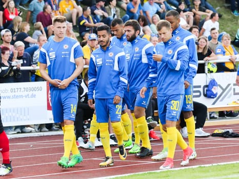 Substitute Eintracht Braunschweig at the friendly match Eintracht Braunschweig against 1. FC Magdeburg on 05.07.2017 in Schöningen