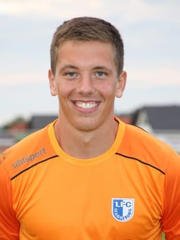 Goalkeeper Alexander Brunst ( 1.FC Magdeburg) at the friendly match Eintracht Braunschweig against 1. FC Magdeburg on 05.07.2017 in Schöningen