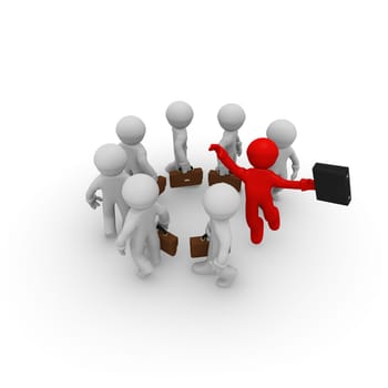Career or business concept, Successful living or great job concept, 3d rendering