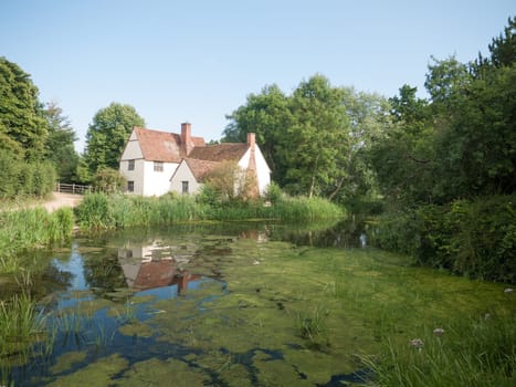 Stunning view of lake river top and willy lott's cottage  Suffolk  UK
