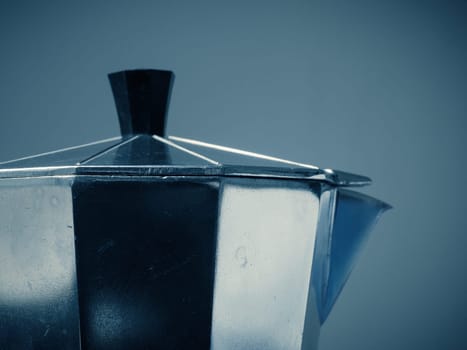 Close up studio shot of an espresso maker