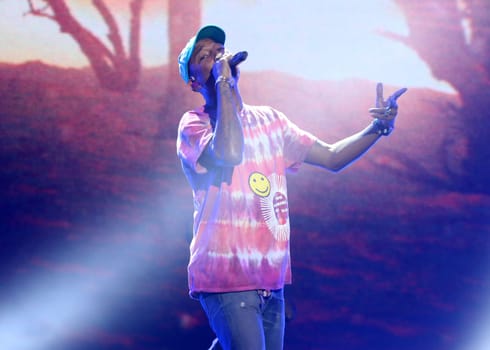 Pharrell Williams   beim    Global Citzen Festival 2017  in Hamburg -Barclacard Arena
