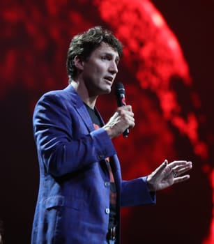 Canadian  Prime Minister Justin Trudeau beim  Global Citzen Festival 2017  in Hamburg -Barclacard Arena