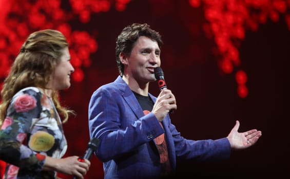 Canadian  Prime Minister Justin Trudeau beim  Global Citzen Festival 2017  in Hamburg -Barclacard Arena