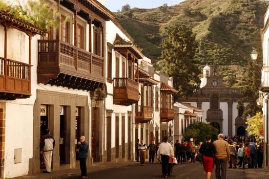 the church in the Village of Teror in the Mountains of central Gran Canay on the Canary Island of Spain in the Atlantic ocean.
