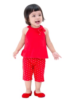 Cute baby girl of asian