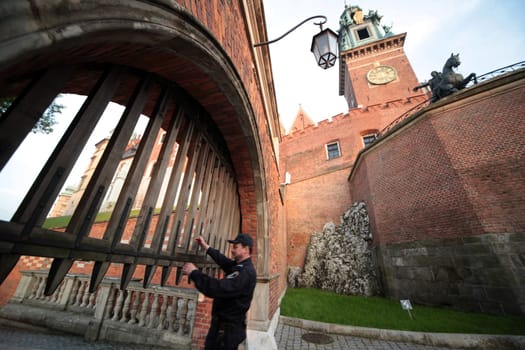 The Koenigsschloss on the Hillgel Wawel in the old town of Krakow in the south of Poland.
