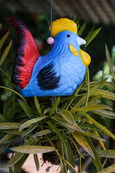 pottery chicken decoration plant