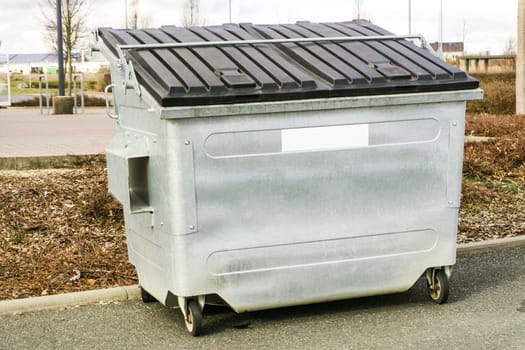 Large metal dumpster