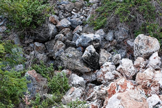 huge stone rocks blocks mountain