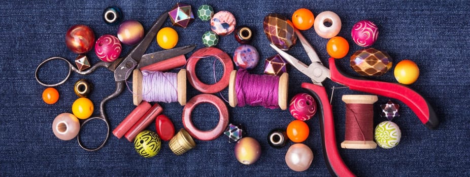 large set of beads and jewelry for making women jewelry
