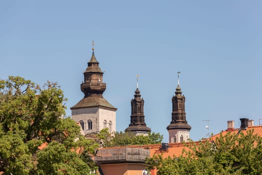 Visby Cathedral on Gotland, Sweden photographed from Almedalen.
