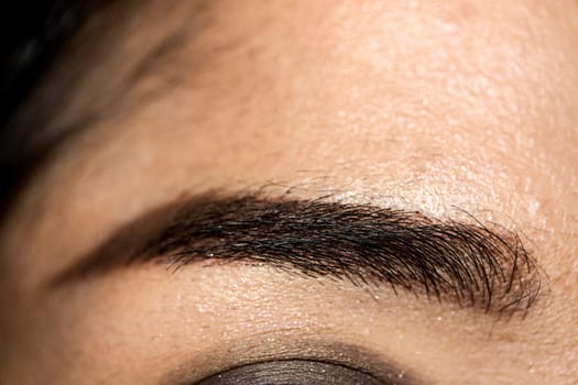 eyebrow macro attractive clean skin