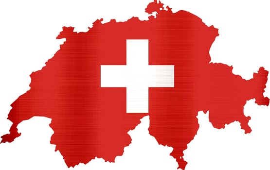 flag map of switzerland illustration