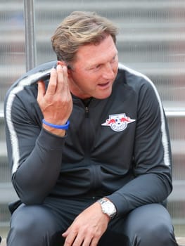 Head coach Ralph Hasenhüttl (RB Leipzig) at the friendly match SV Dessau 05 against RB Leipzig on 14.07.2017 in Dessau