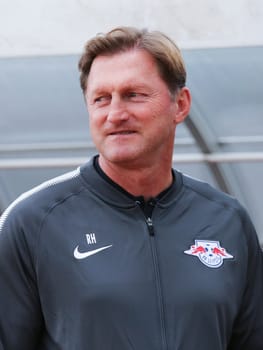 Head coach Ralph Hasenhüttl (RB Leipzig) at the friendly match SV Dessau 05 against RB Leipzig on 14.07.2017 in Dessau