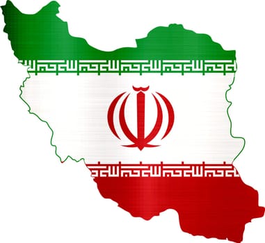 flag map iran illustration