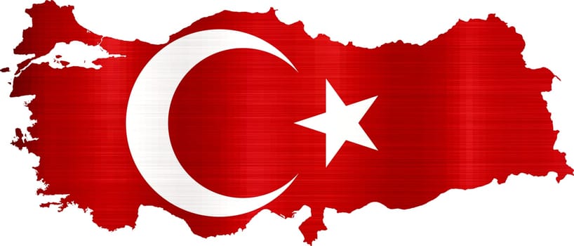 flag map turkey illustration