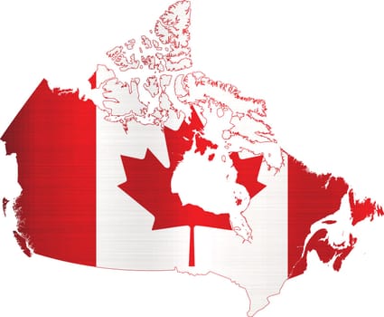 flag map canada illustration