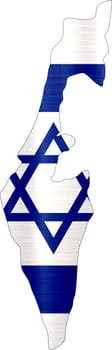 flag map israel illustration