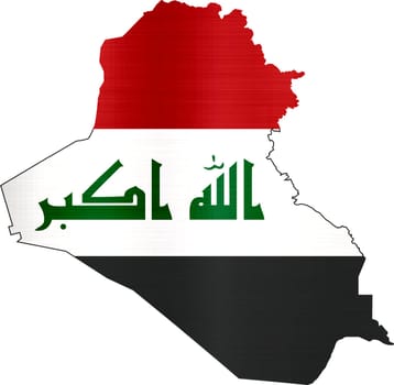 flag map iraq illustration