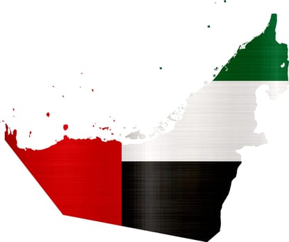 flag map the united arab emirates illustration