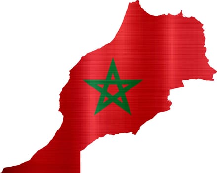 flag map morocco illustration